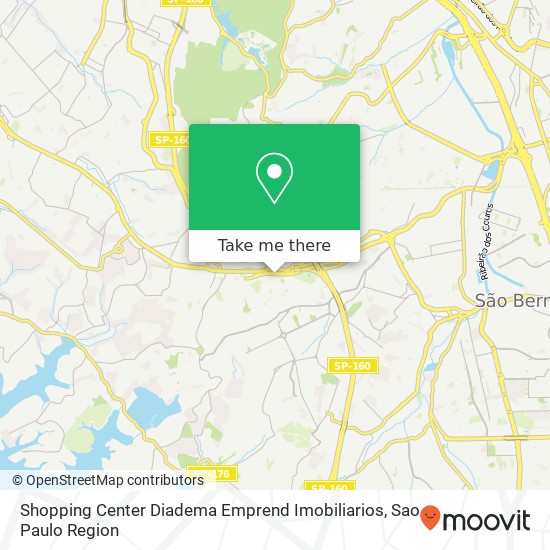 Shopping Center Diadema Emprend Imobiliarios map