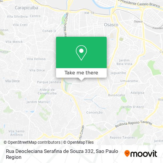 Rua Deocleciana Serafina de Souza 332 map