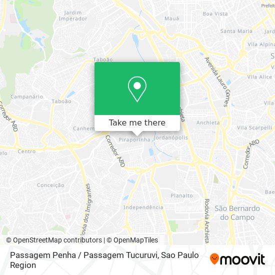 Passagem Penha / Passagem Tucuruvi map