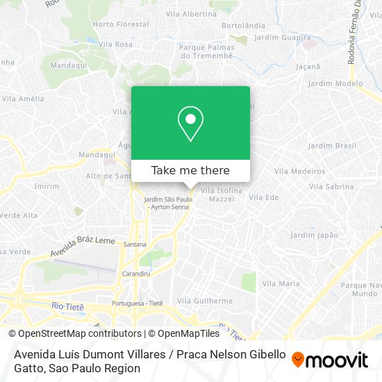 Avenida Luís Dumont Villares / Praca Nelson Gibello Gatto map