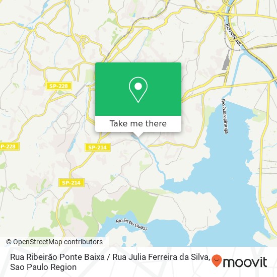 Mapa Rua Ribeirão Ponte Baixa / Rua Julia Ferreira da Silva