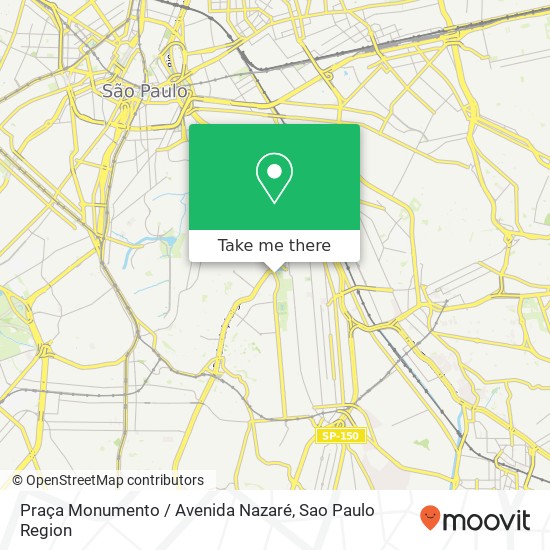 Mapa Praça Monumento / Avenida Nazaré