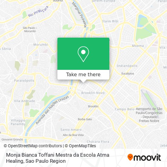 Monja Bianca Toffani Mestra da Escola Atma Healing map