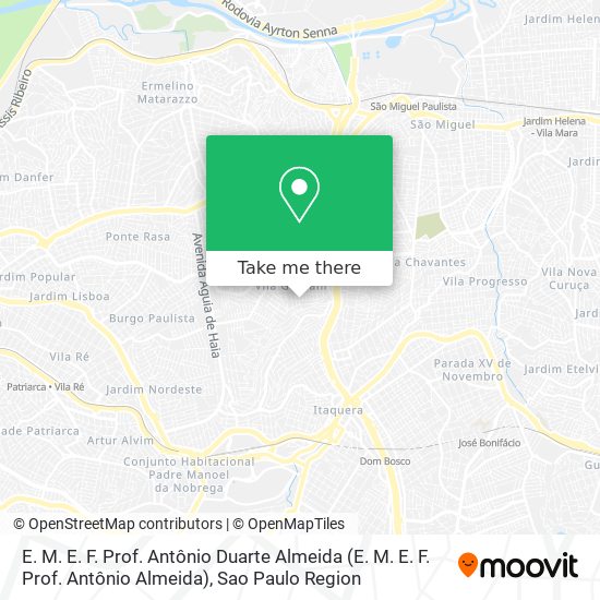Mapa E. M. E. F. Prof. Antônio Duarte Almeida