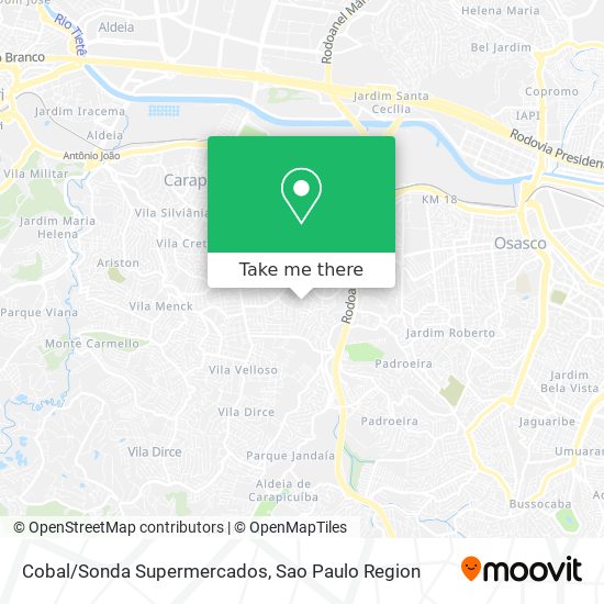 Cobal/Sonda Supermercados map