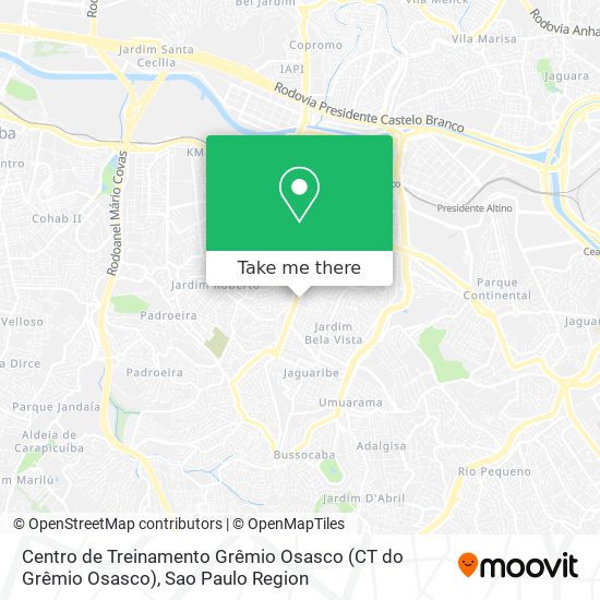 Mapa Centro de Treinamento Grêmio Osasco (CT do Grêmio Osasco)