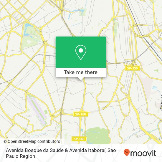 Avenida Bosque da Saúde & Avenida Itaboraí map