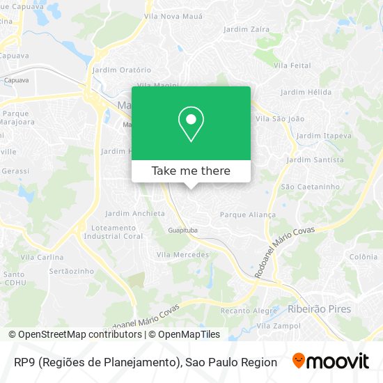 RP9 (Regiões de Planejamento) map