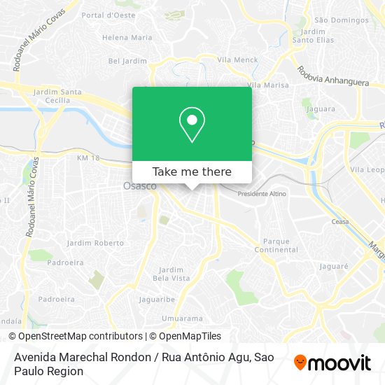 Avenida Marechal Rondon / Rua Antônio Agu map