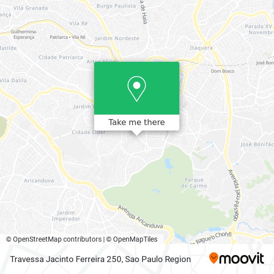 Mapa Travessa Jacinto Ferreira 250