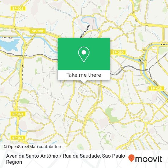Mapa Avenida Santo Antônio / Rua da Saudade