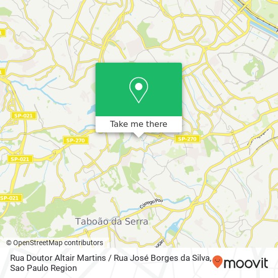 Mapa Rua Doutor Altair Martins / Rua José Borges da Silva