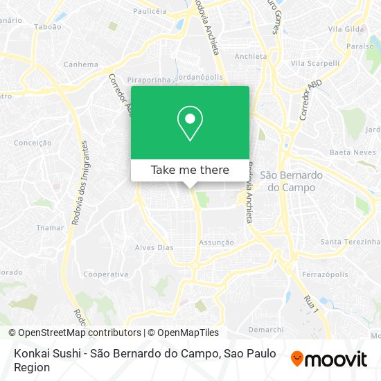 Konkai Sushi - São Bernardo do Campo map