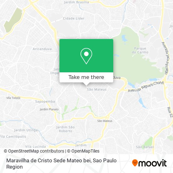 Mapa Maravilha de Cristo Sede Mateo bei