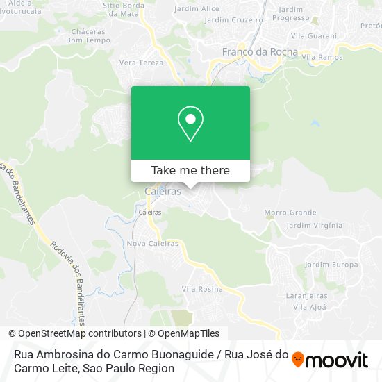Mapa Rua Ambrosina do Carmo Buonaguide / Rua José do Carmo Leite