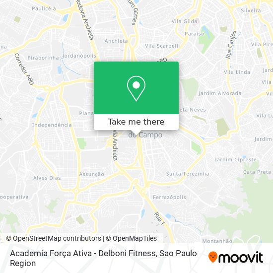 Academia Força Ativa - Delboni Fitness map