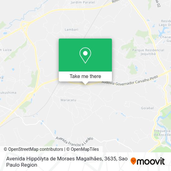Avenida Hippólyta de Moraes Magalhães, 3635 map