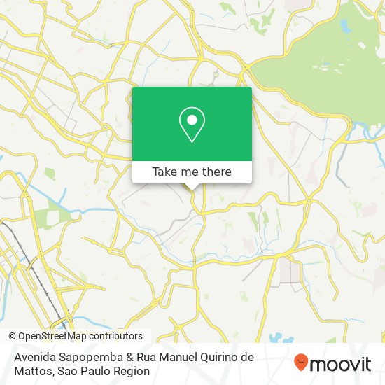 Avenida Sapopemba & Rua Manuel Quirino de Mattos map