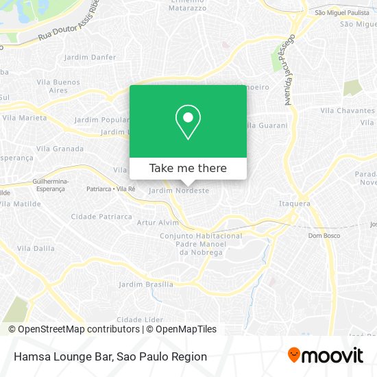 Mapa Hamsa Lounge Bar