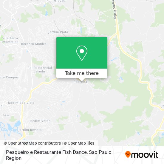 Mapa Pesqueiro e Restaurante Fish Dance