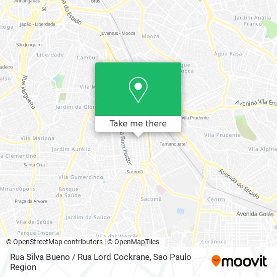 Mapa Rua Silva Bueno / Rua Lord Cockrane