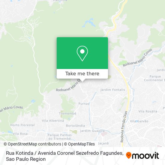 Rua Kotinda / Avenida Coronel Sezefredo Fagundes map