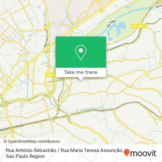 Mapa Rua Antônio Sebastião / Rua Maria Teresa Assunção