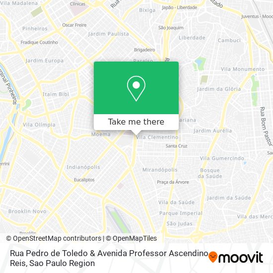 Mapa Rua Pedro de Toledo & Avenida Professor Ascendino Reis