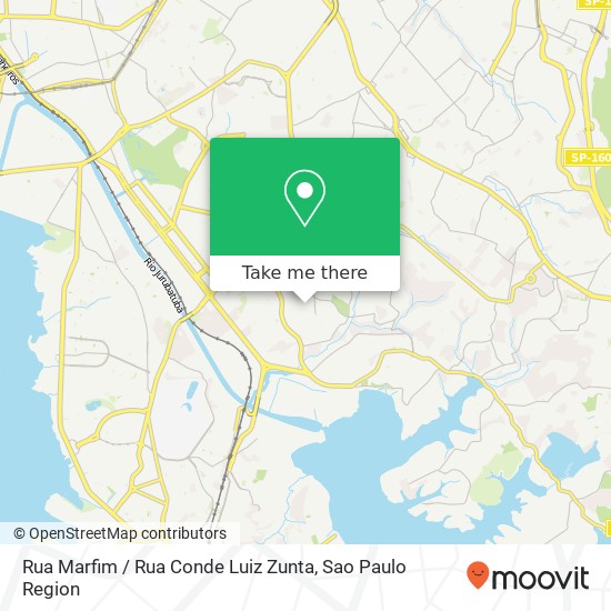 Mapa Rua Marfim / Rua Conde Luiz Zunta