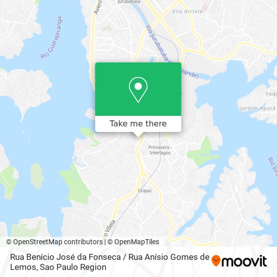 Mapa Rua Benício José da Fonseca / Rua Anísio Gomes de Lemos