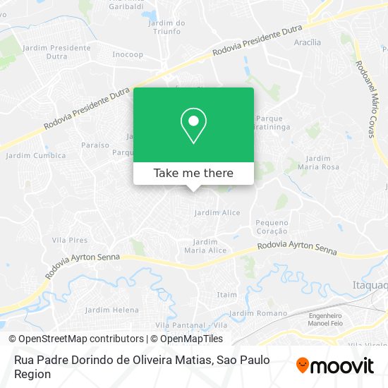 Rua Padre Dorindo de Oliveira Matias map