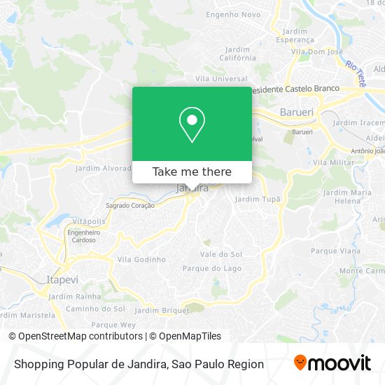 Mapa Shopping Popular de Jandira