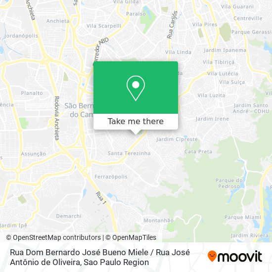 Rua Dom Bernardo José Bueno Miele / Rua José Antônio de Oliveira map