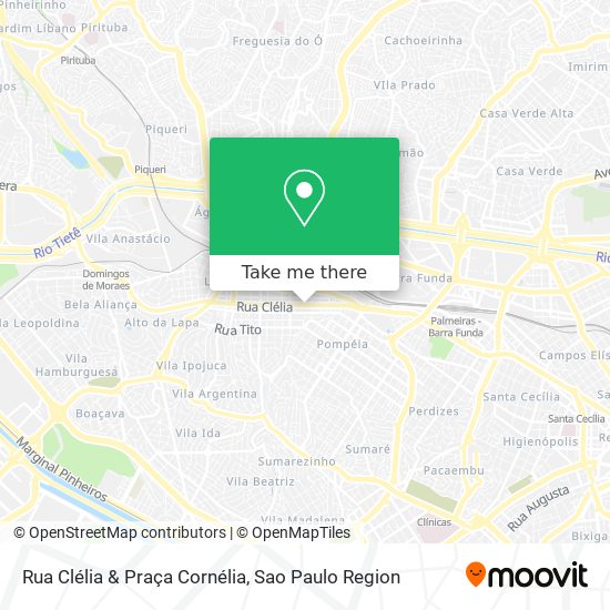 Rua Clélia & Praça Cornélia map