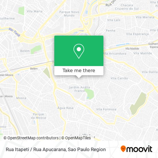 Rua Itapeti / Rua Apucarana map
