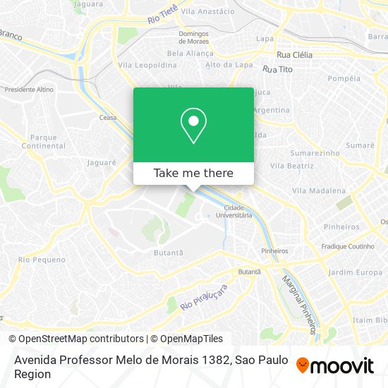 Avenida Professor Melo de Morais 1382 map