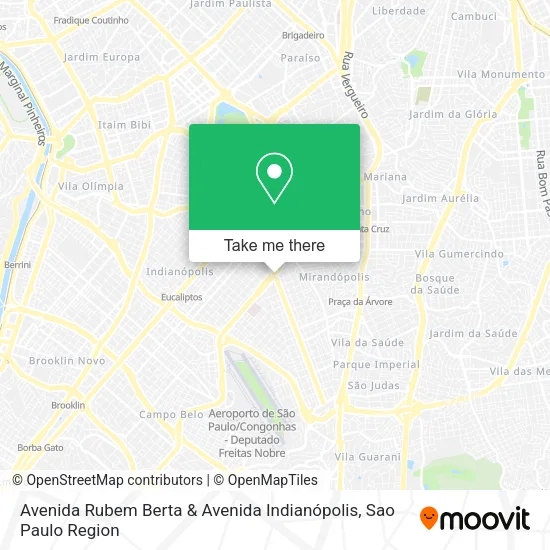 Avenida Rubem Berta & Avenida Indianópolis map
