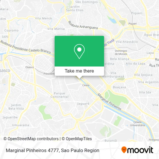 Marginal Pinheiros 4777 map
