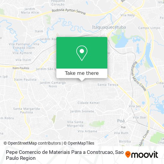 Pepe Comercio de Materiais Para a Construcao map