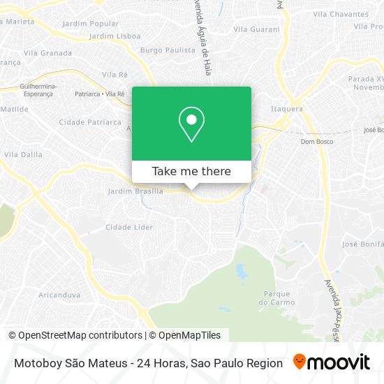 Motoboy São Mateus - 24 Horas map