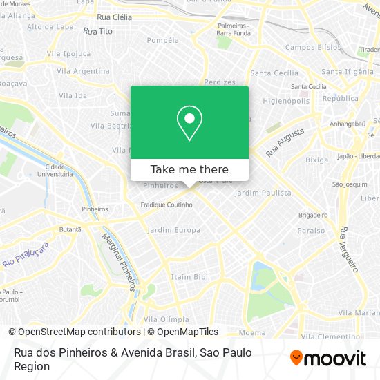 Rua dos Pinheiros & Avenida Brasil map