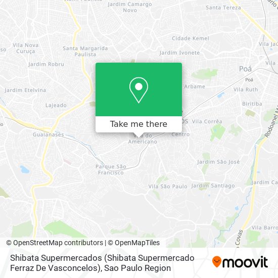 Mapa Shibata Supermercados (Shibata Supermercado Ferraz De Vasconcelos)