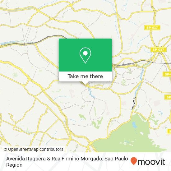 Mapa Avenida Itaquera & Rua Firmino Morgado