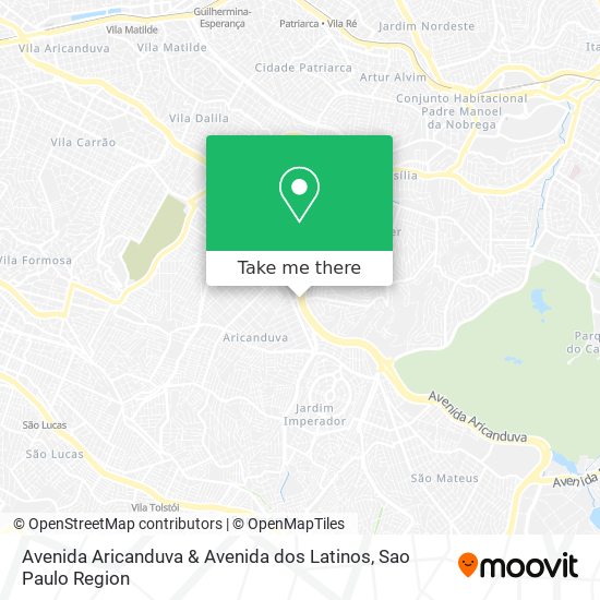 Avenida Aricanduva & Avenida dos Latinos map