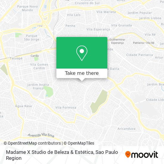 Madame X Studio de Beleza & Estética map
