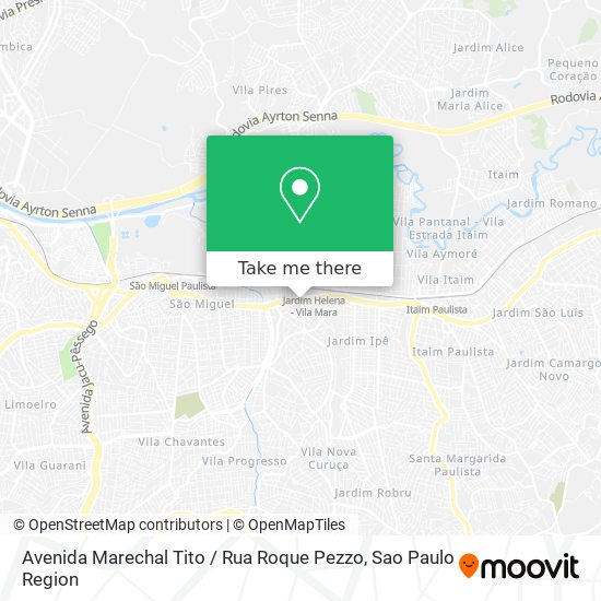 Avenida Marechal Tito / Rua Roque Pezzo map