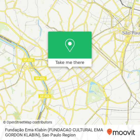 Mapa Fundação Ema Klabin (FUNDACAO CULTURAL EMA GORDON KLABIN)