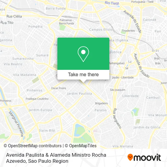 Avenida Paulista & Alameda Ministro Rocha Azevedo map