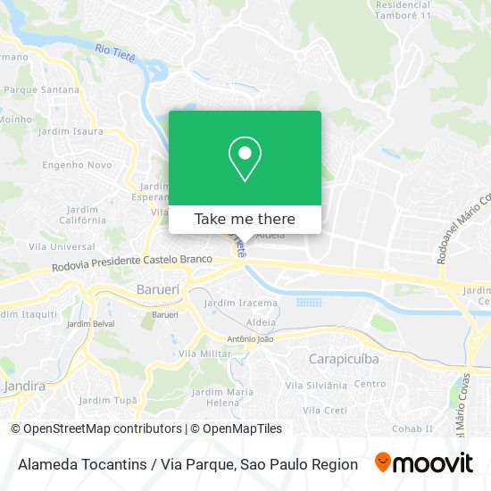 Alameda Tocantins / Via Parque map