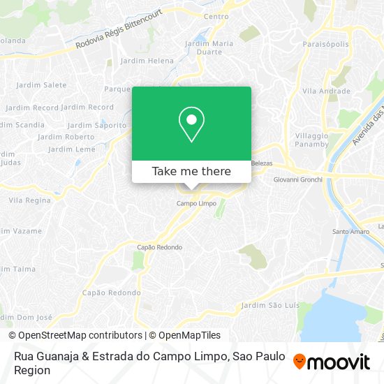 Mapa Rua Guanaja & Estrada do Campo Limpo